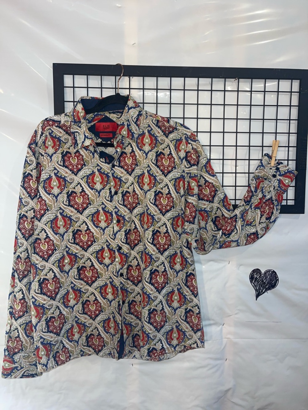 Elie Balleh Modern Fit Paisley Button-Up dress shirt